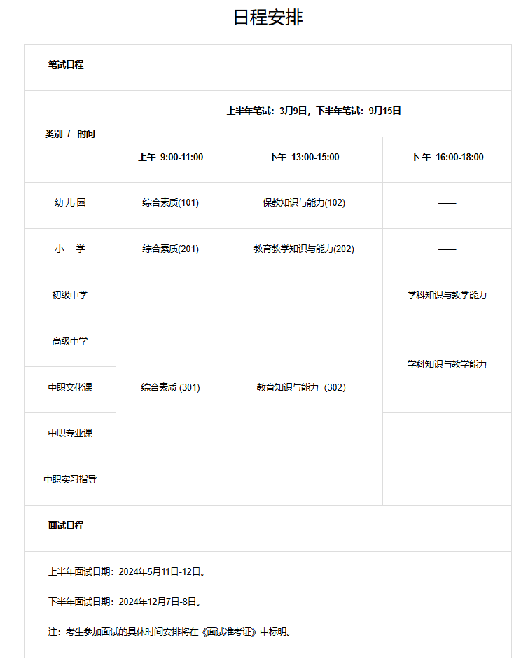 中小学教师资格考试(面试)11月8日开始报名